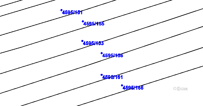 Parcela st. 4595/156 v KÚ Vlčnov, Katastrální mapa