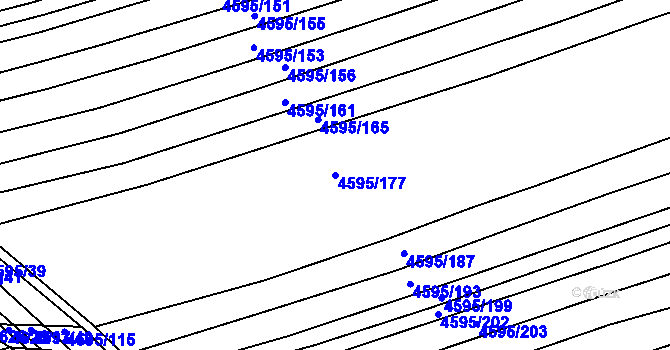 Parcela st. 4595/177 v KÚ Vlčnov, Katastrální mapa