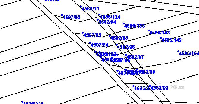 Parcela st. 4597/65 v KÚ Vlčnov, Katastrální mapa