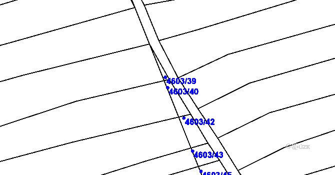 Parcela st. 4603/40 v KÚ Vlčnov, Katastrální mapa