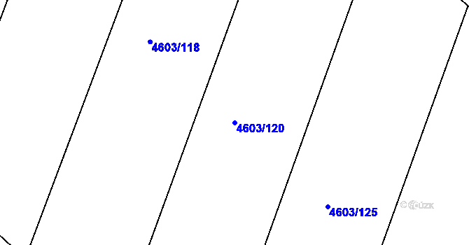 Parcela st. 4603/120 v KÚ Vlčnov, Katastrální mapa