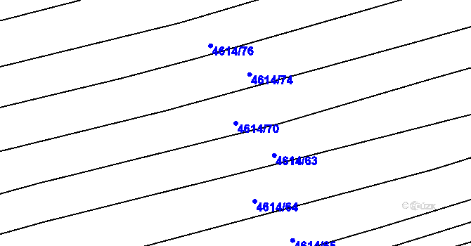 Parcela st. 4614/70 v KÚ Vlčnov, Katastrální mapa