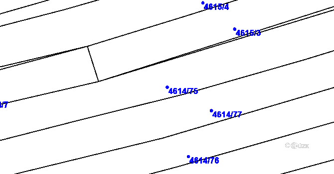 Parcela st. 4614/75 v KÚ Vlčnov, Katastrální mapa