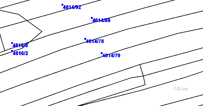 Parcela st. 4614/79 v KÚ Vlčnov, Katastrální mapa