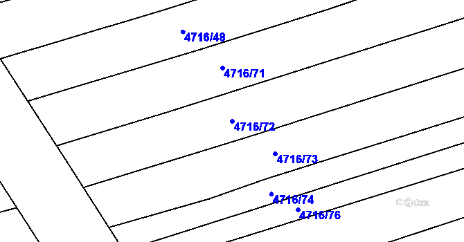 Parcela st. 4716/72 v KÚ Vlčnov, Katastrální mapa