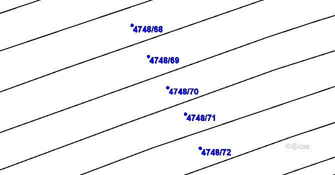 Parcela st. 4748/70 v KÚ Vlčnov, Katastrální mapa