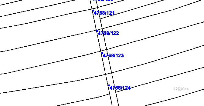 Parcela st. 4768/123 v KÚ Vlčnov, Katastrální mapa