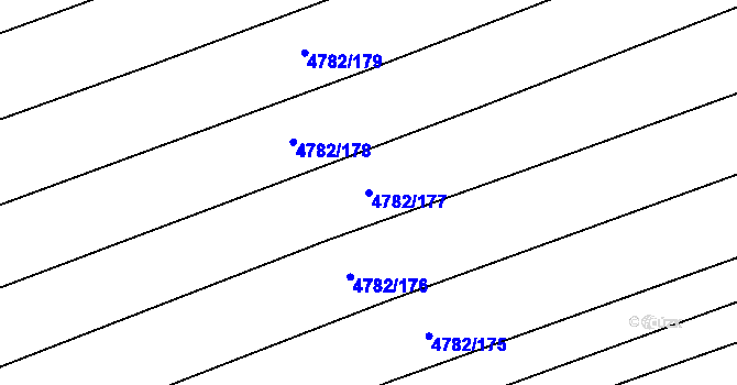 Parcela st. 4782/177 v KÚ Vlčnov, Katastrální mapa