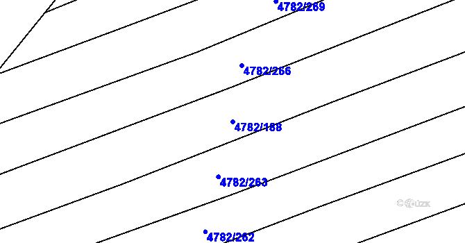 Parcela st. 4782/188 v KÚ Vlčnov, Katastrální mapa