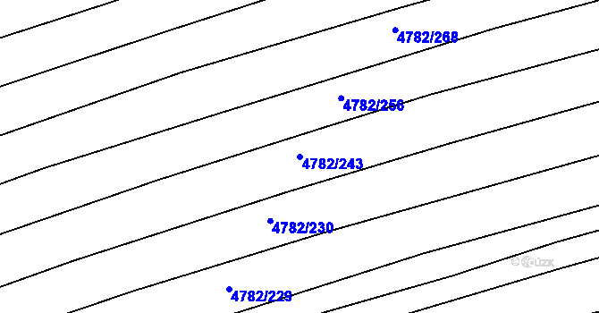 Parcela st. 4782/243 v KÚ Vlčnov, Katastrální mapa