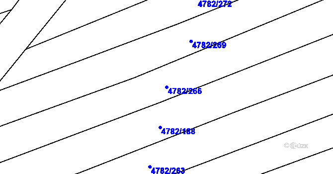 Parcela st. 4782/266 v KÚ Vlčnov, Katastrální mapa