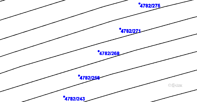 Parcela st. 4782/268 v KÚ Vlčnov, Katastrální mapa