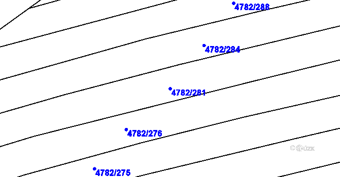 Parcela st. 4782/281 v KÚ Vlčnov, Katastrální mapa