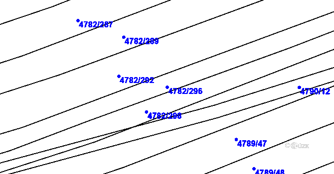 Parcela st. 4782/296 v KÚ Vlčnov, Katastrální mapa