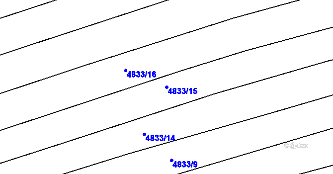 Parcela st. 4833/15 v KÚ Vlčnov, Katastrální mapa