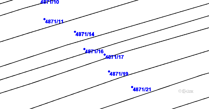 Parcela st. 4871/17 v KÚ Vlčnov, Katastrální mapa