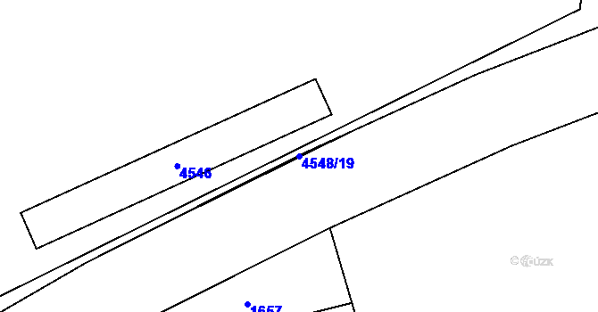 Parcela st. 4548/19 v KÚ Vlčnov, Katastrální mapa