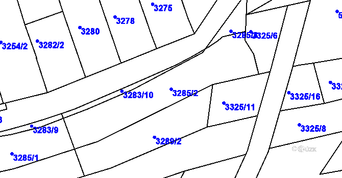 Parcela st. 3285/2 v KÚ Vlčnov, Katastrální mapa