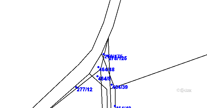 Parcela st. 278/175 v KÚ Vlčtejn, Katastrální mapa