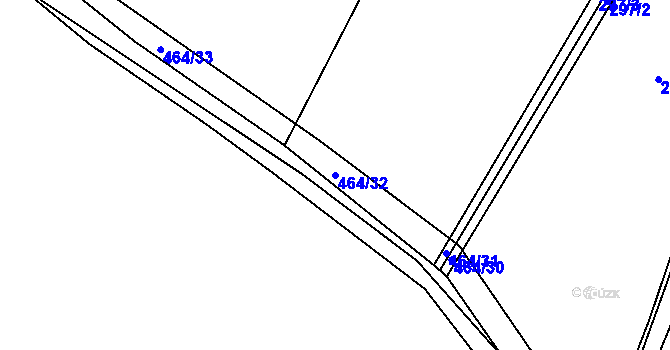Parcela st. 464/32 v KÚ Vlčtejn, Katastrální mapa