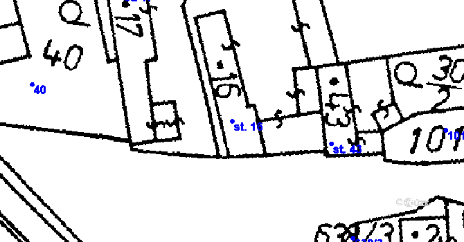 Parcela st. 16 v KÚ Kozohlody, Katastrální mapa