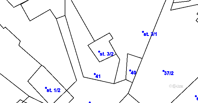 Parcela st. 3/2 v KÚ Opatovice u Světlé nad Sázavou, Katastrální mapa