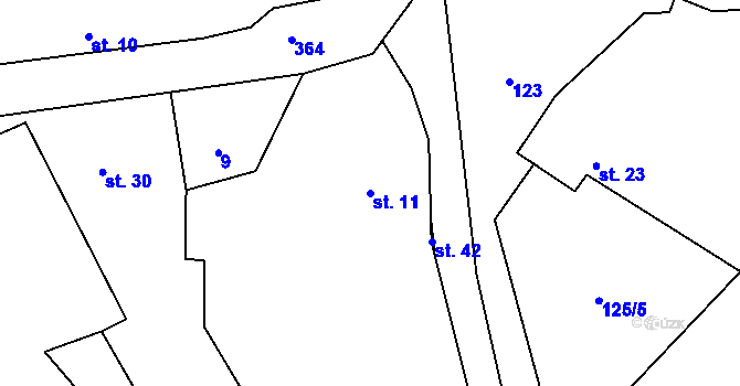Parcela st. 11 v KÚ Opatovice u Světlé nad Sázavou, Katastrální mapa