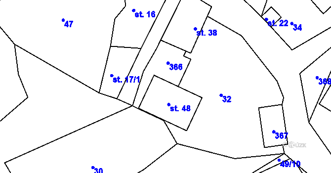 Parcela st. 14 v KÚ Opatovice u Světlé nad Sázavou, Katastrální mapa