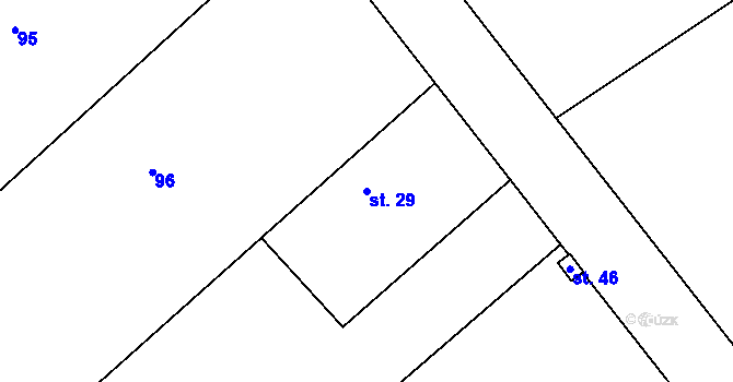 Parcela st. 29 v KÚ Opatovice u Světlé nad Sázavou, Katastrální mapa