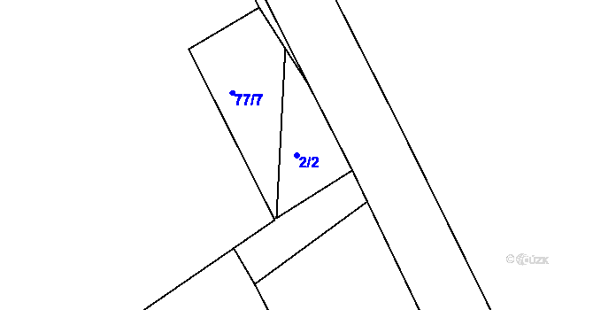 Parcela st. 2/2 v KÚ Opatovice u Světlé nad Sázavou, Katastrální mapa
