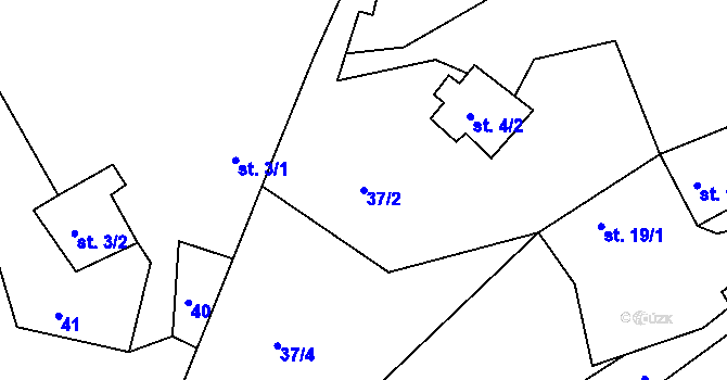 Parcela st. 37/2 v KÚ Opatovice u Světlé nad Sázavou, Katastrální mapa