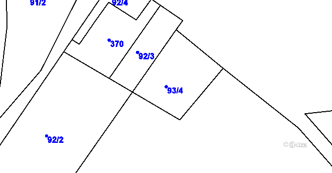 Parcela st. 93/4 v KÚ Opatovice u Světlé nad Sázavou, Katastrální mapa