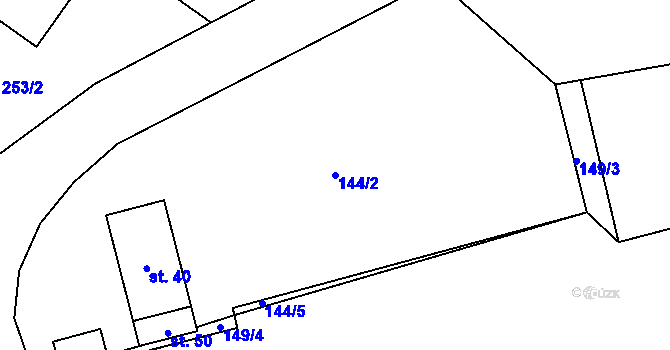 Parcela st. 144/2 v KÚ Opatovice u Světlé nad Sázavou, Katastrální mapa