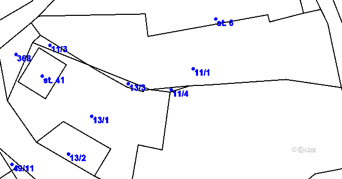 Parcela st. 11/4 v KÚ Opatovice u Světlé nad Sázavou, Katastrální mapa
