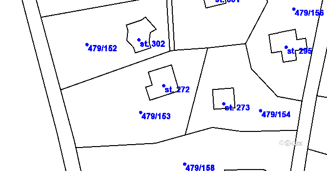 Parcela st. 272 v KÚ Vlkava, Katastrální mapa