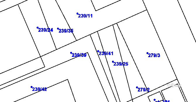Parcela st. 239/41 v KÚ Vlkava, Katastrální mapa