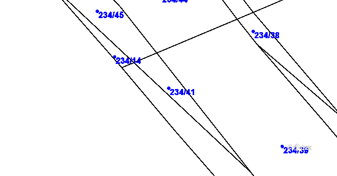 Parcela st. 234/41 v KÚ Vlkava, Katastrální mapa