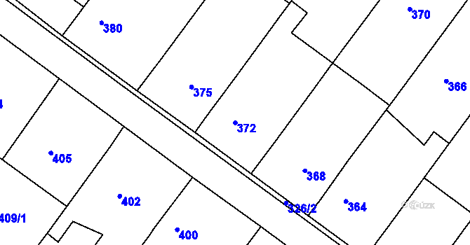 Parcela st. 372 v KÚ Vlkoš u Kyjova, Katastrální mapa