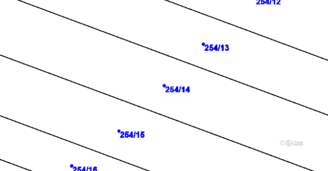 Parcela st. 254/14 v KÚ Vlkoš u Přerova, Katastrální mapa
