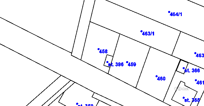 Parcela st. 229 v KÚ Vlkoš u Přerova, Katastrální mapa