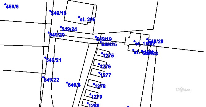 Parcela st. 111 v KÚ Vlkov nad Lužnicí, Katastrální mapa