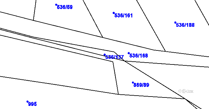 Parcela st. 536/137 v KÚ Vlkov nad Lužnicí, Katastrální mapa