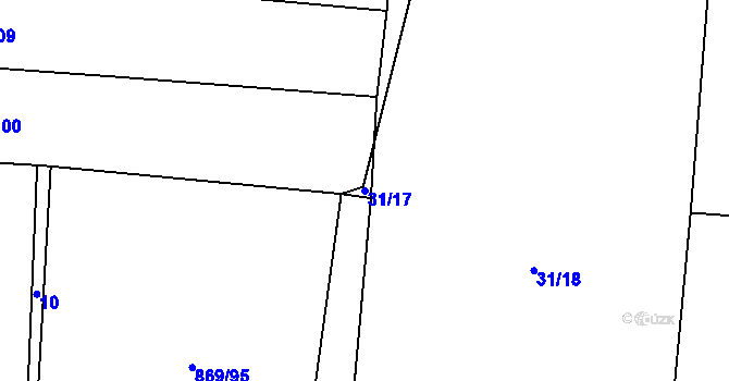 Parcela st. 31/17 v KÚ Vlkov nad Lužnicí, Katastrální mapa