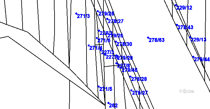 Parcela st. 227/4 v KÚ Vlkov nad Lužnicí, Katastrální mapa