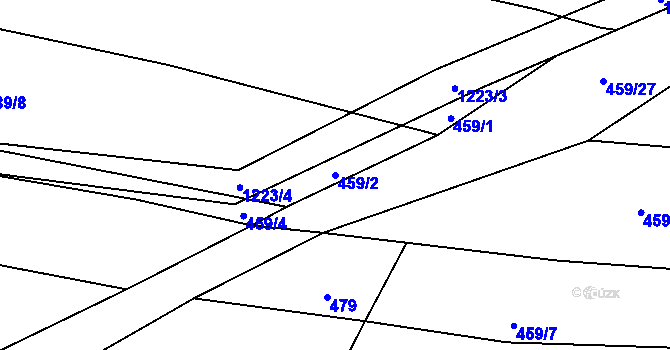 Parcela st. 459/2 v KÚ Vlkov nad Lužnicí, Katastrální mapa