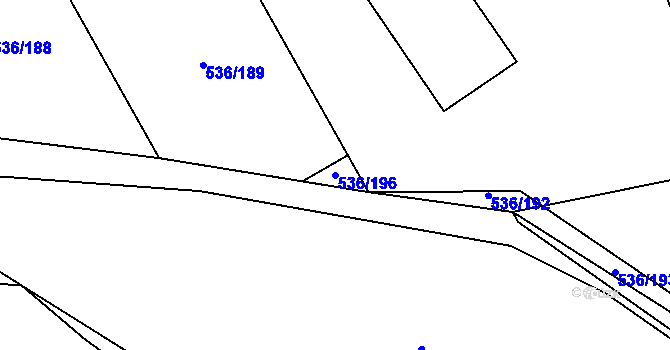 Parcela st. 536/196 v KÚ Vlkov nad Lužnicí, Katastrální mapa