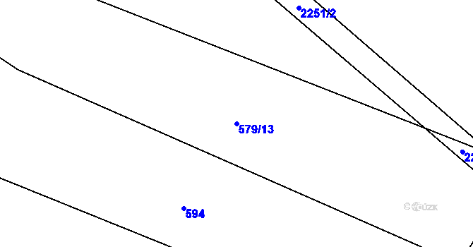 Parcela st. 579/13 v KÚ Vlkov u Jaroměře, Katastrální mapa
