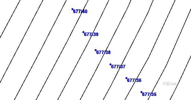Parcela st. 677/38 v KÚ Vlkov u Osové Bítýšky, Katastrální mapa