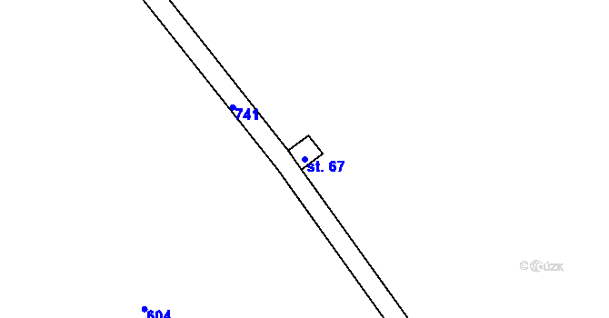 Parcela st. 67 v KÚ Slezské Vlkovice, Katastrální mapa