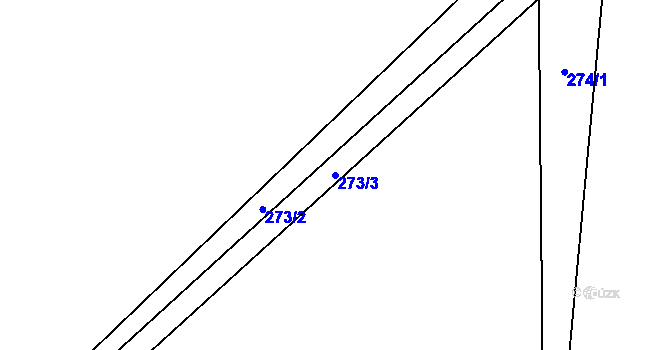 Parcela st. 273/3 v KÚ Slezské Vlkovice, Katastrální mapa